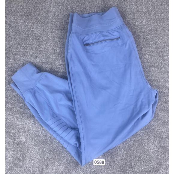 Athleta Venice Jogger Womens 1X Blue Moto Nylon Stretch Pants Active Pockets - Picture 1 of 11